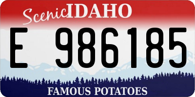 ID license plate E986185