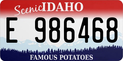 ID license plate E986468