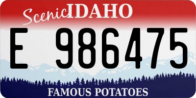 ID license plate E986475