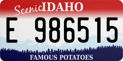 ID license plate E986515