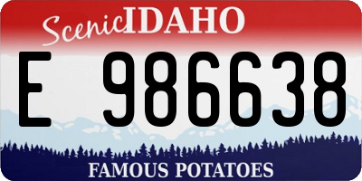 ID license plate E986638