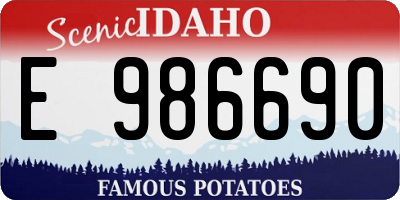 ID license plate E986690