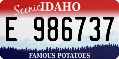 ID license plate E986737