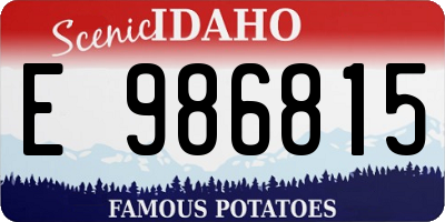 ID license plate E986815