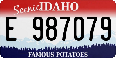 ID license plate E987079