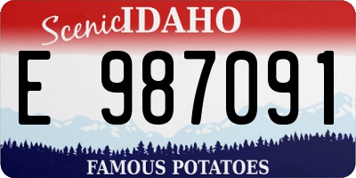 ID license plate E987091