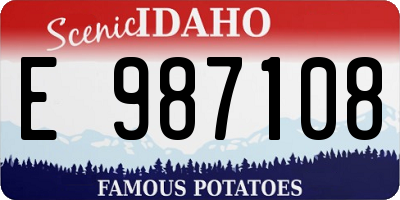 ID license plate E987108