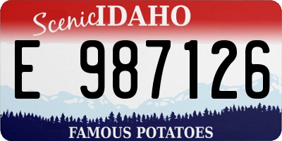 ID license plate E987126