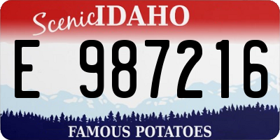 ID license plate E987216