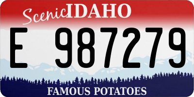 ID license plate E987279