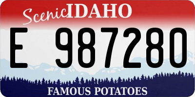 ID license plate E987280