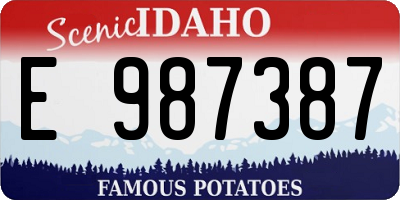 ID license plate E987387