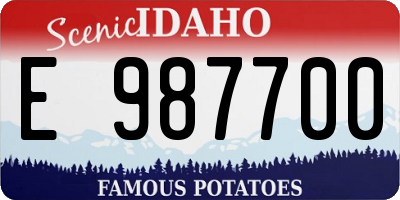 ID license plate E987700
