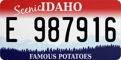 ID license plate E987916