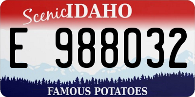 ID license plate E988032