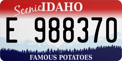 ID license plate E988370