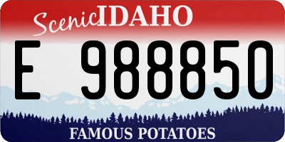 ID license plate E988850