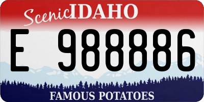 ID license plate E988886