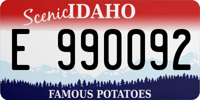 ID license plate E990092