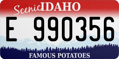 ID license plate E990356
