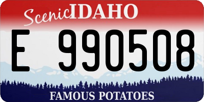 ID license plate E990508