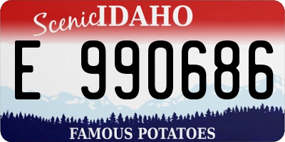 ID license plate E990686