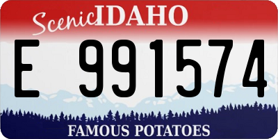 ID license plate E991574