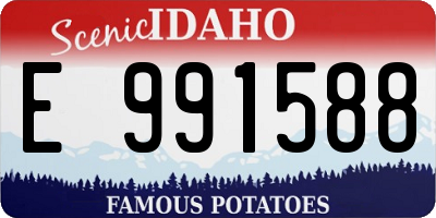 ID license plate E991588