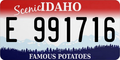 ID license plate E991716
