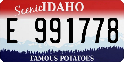 ID license plate E991778