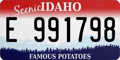 ID license plate E991798