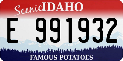 ID license plate E991932