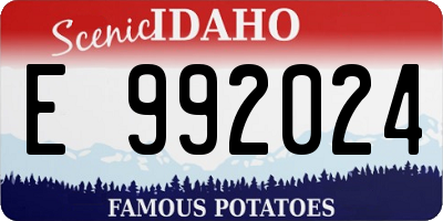 ID license plate E992024