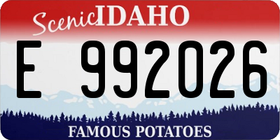ID license plate E992026