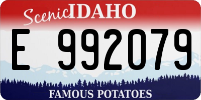 ID license plate E992079