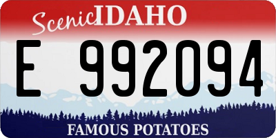 ID license plate E992094