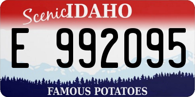 ID license plate E992095