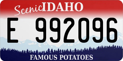 ID license plate E992096