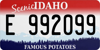ID license plate E992099