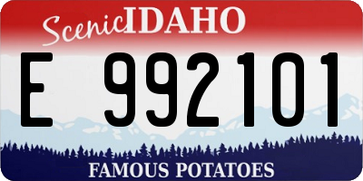 ID license plate E992101