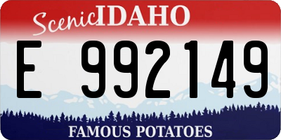 ID license plate E992149