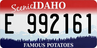 ID license plate E992161