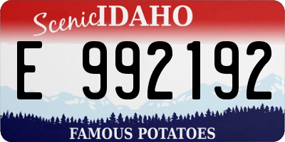 ID license plate E992192