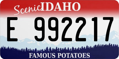 ID license plate E992217