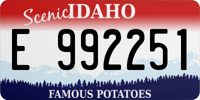 ID license plate E992251