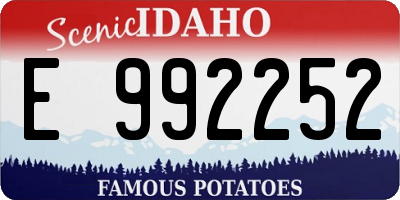 ID license plate E992252