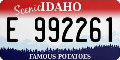 ID license plate E992261