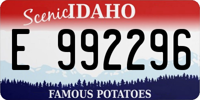 ID license plate E992296