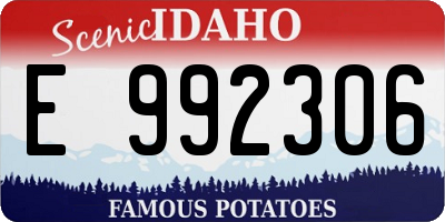 ID license plate E992306