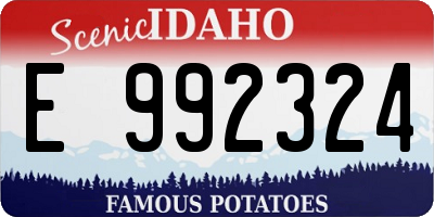 ID license plate E992324